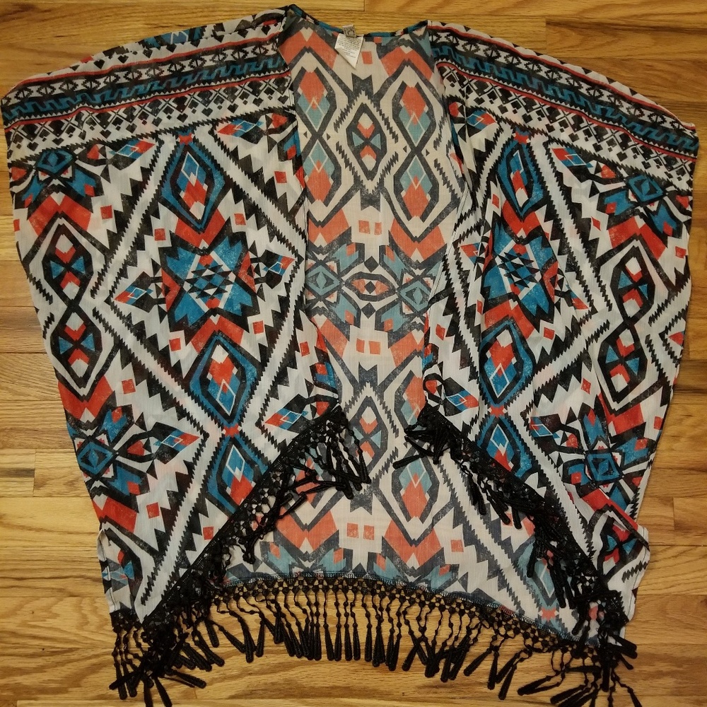 BECCA Aztec Kimono Swim Cover Up